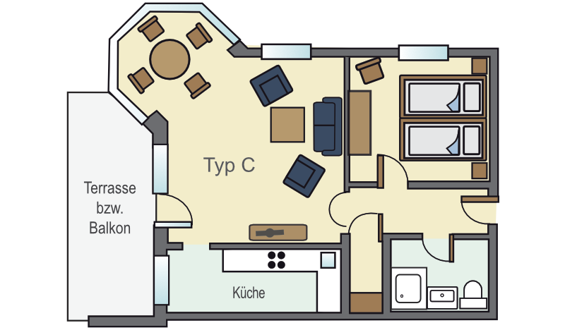 Grundriss Typ C 4 Jahreszeiten Typ C - 4 Jahreszeiten